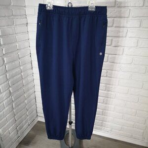 Gaiam Men's Size Large Navy Elastic & Tie Waist Track Pants